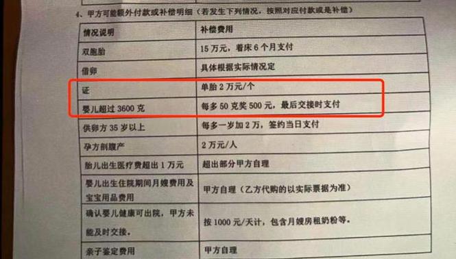 2022找人代孕多少费用